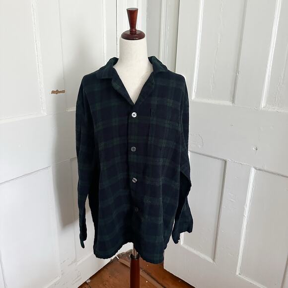 L.L.Bean Green & Black Sleep Flannel Men's XL 100% Cotton - Picture 1 of 5